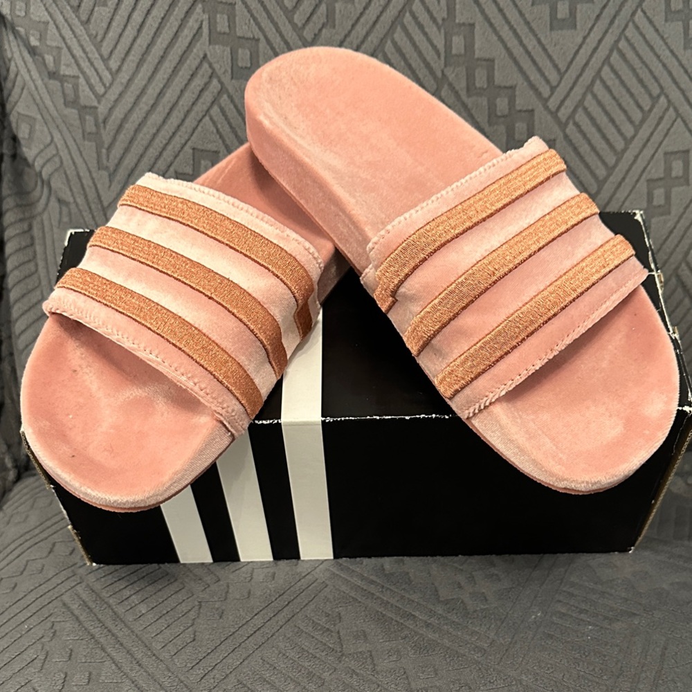 Adidas Women's Pink Slide Sandals